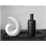 Sculpture élégante en céramique - décoration Moderne en Blanc à crème - Spirale décorative de 20 cm de Haut - Convient également