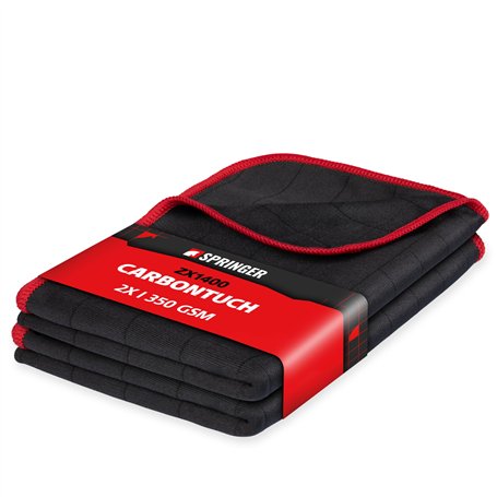 Springer ZX1400 - - 2 x Chiffon en Carbone 50 x 40 cm - - 100% sans Traces et sans Peluches - Chiffon de Polissage pour fenêtres