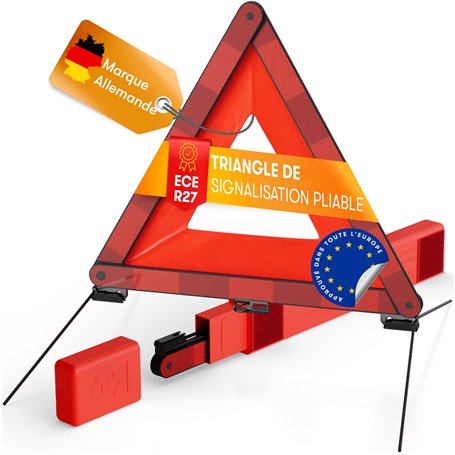 Triangle Voiture ECE R27 - Triangle de Signalisation Voiture - Triangles de Signalisation pour Auto