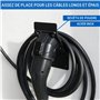 EVify Support Cable Recharge Type 2 Peu encombrant pour Voiture Electrique • Support Mural Prise Type 2 • Accessoires pour Câble
