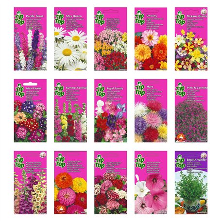 Collection de graines de fleurs inspirées de la RHS - 15 variétés de fleurs de jardin