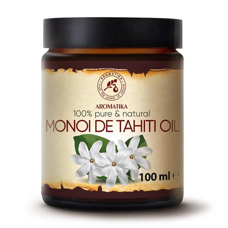 Huile de Monoï de Tahiti 100ml - France - Pure et Naturelle - Huile pour Corps - Riche en Vitamines - Soins Intensifs Visage - C