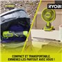 RYOBI - Loupe éclairée 4V USB Lithium - 2 intensités : 60/200 Lumens - Grossissement x 3 - Livrée avec son câble USB-C & 1 batte