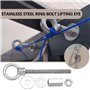 OTOTEC 2 Sets Boulons à Anneau en Acier Inoxydable 316 M8x80mm avec écrous Et Rondelles pour Charnières de Porte Arrière Compati