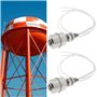 VGOL 2pcs 45mm Capteur de Contrôle de Commutateur de Flotteur de Niveau d'eau Liquide Interrupteur à Flotteur en Acier Inoxydabl
