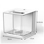 Hausdec Aquarium Facile à Changer en Acrylique Plastique Autonettoyant (Blanc)