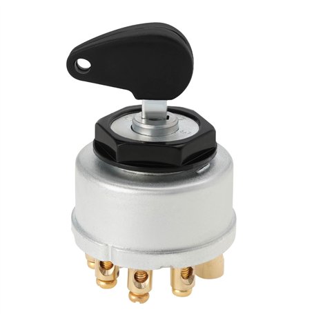 eMagTech Interrupteur d'allumage à 7 Bornes Interrupteur d'allumage 0-1-2-3 OE 0342201009/717638R91 Compatible avec Case IH BD S