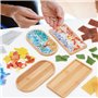 Comphic Kit D'Artisanat de Mosaïque à Faire Soi-Même, Ensemble de Dessous de Verre en Bambou avec Plateau de Base Vierge, Décora