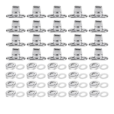 Tagtight 20Pcs Ovales Twist Verrouiller