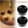 ECSiNG Lot de 4 boutons de contrôle du volume et du son de guitare crantés pour 244 pots à arbre fendu USA (impérial) compatible
