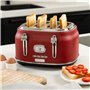 Westinghouse Toaster Retro - Grille-Pain à 4 tranches - Rouge