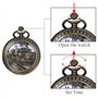 JewelryWe Montre Gousset Vintage Pendentif en Bronze avec chaîne Collier pour Homme et Femme …