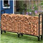 56cm Range Bûche Extérieur Support à Bois de Chauffage Porte-bûches Abris Bois Métallique Solide Suppor