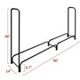 Amagabeli 244cmx122cmx35,56cm Range Bûche Extérieur Support à Bois de Chauffage Porte-bûches Abris Bois Métallique Solide Suppor