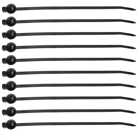 ECSiNG 20pcs Attaches de Câble en Nylon Attaches à Glissière Enveloppes 200mmx5mm Montage par Poussée Autobloquant Sangle de Câb