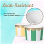 Coupes à Glace en Papier - 50 pièces, Bols Jetables de 9 Oz pour Desserts Chauds ou Froids, Fournitures de Fête en Rayures Paste