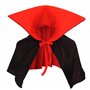 Vampire Cape Capuche Col Montant Manteau Noir Rouge Dracula Mini pour Enfants et Adultes