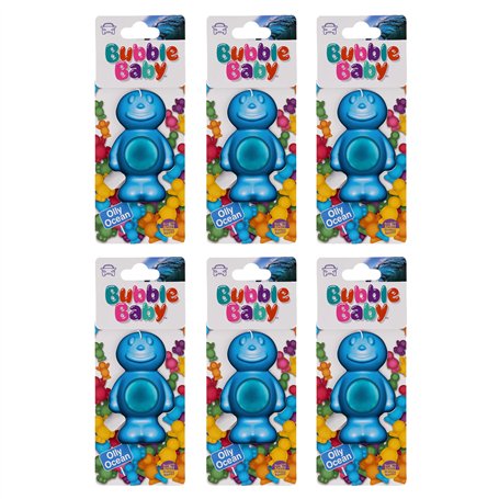 BUBBLEBABY Désodorisant et éliminateur d'odeurs pour Voiture Parfum Ocean Spa (Lot de 6)