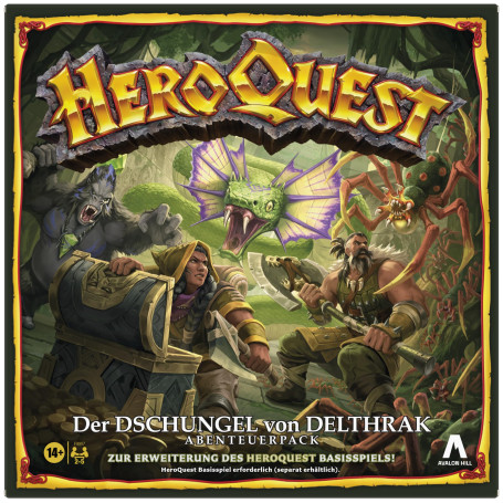 Hasbro Avalon Hill HeroQuest La Jungle de Delthrak Adventure Pack - Jeu de Base HeroQuest nécessaire - Jeu de rôle - Version All