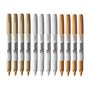 Sharpie Lot de 12 Marqueurs permanents Métallisés Pointe Fine Couleurs Métalliques Assortis Or Argent Bronze