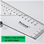 Règle Roulante 35 cm - Règle Parallèle Roulante - Règle Architecte - Règle de Dessin Technique Rapporteur - Règle de Roulement D