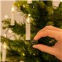 Lights4fun Guirlande Lumineuse de Noël avec 50 Bougies Crèmes LED Blanc Chaud à Pince pour Sapin Décoration de Noël pour Intérie