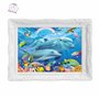 3D LiveLife Affiche Murales Lenticulaires Famille de Dauphins de Deluxebase. Poster Océan 3D sans Cadre. Décoration Murale Parfa