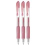 Pilot G2 07 BL-G2-7 Lot de 3 stylos à bille rétractables à encre gel Rose métallisé Pointe 0