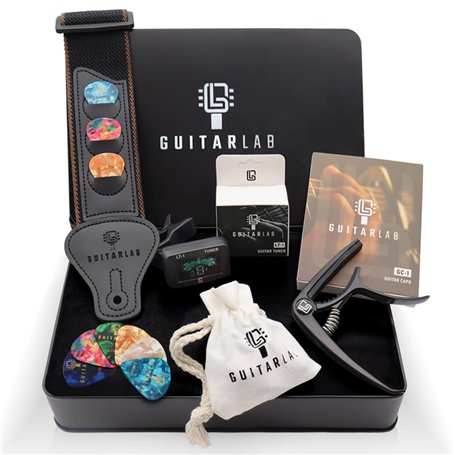 Guitar Lab coffret cadeau pour accessoires de guitare | médiators en étain