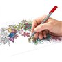 Staedtler Triplus 334 Lot de 4 stylos à pointe fine Pointe superfine 0,3 mm Noir/bleu/rouge/vert
