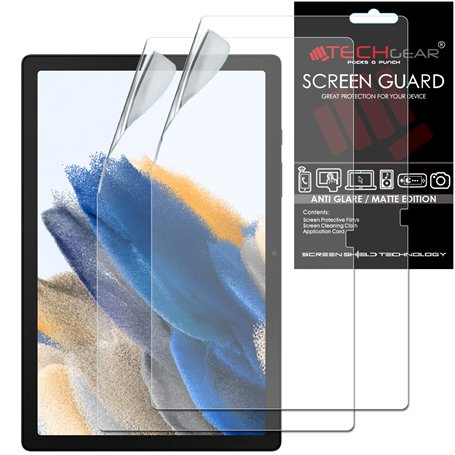 TECHGEAR 2 Pack Protection Écran Anti-Reflet pour Galaxy Tab A8 10.5 Pouces (SM-X200 / SM-X205) Anti Glare MATTE Film de Protect