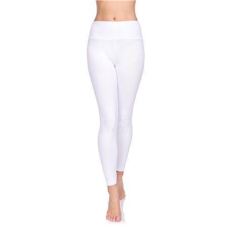 SOFTSAIL Leggings 95% Coton Leggings pour Femmes Taille Haute Longueur Totale Contrôle du Ventre Legging Pantalons Extensibles T