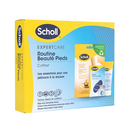 Scholl Routine Beauté Pieds - Coffret comprenant un masque pour pieds nourrissant au miel de manuka
