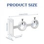 Lot de 2 Double Supports pour Tringle à Rideaux