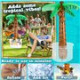 KreativeKraft Seau à Glace Palmier Gonflable 60L Glaciere Bouteille Boissons Accessoires Fête Tiki BBQ Été Decoration Piscine Pl