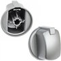 SPARES2GO Bouton de Contrôle compatible avec Indesit Cuisinière et Four (Argent/Inox)