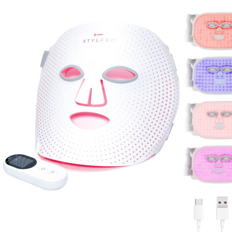 STYPRO Masque facial à LED à longueur d'onde – Soin de la peau multi-mode avec lumière rouge