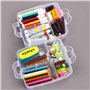 Kurtzy Boite Rangement Compartiment - Boite de Rangement Compartiments Amovibles et Empilables 3 Etages en Plastique Transparent