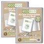 eco-eco Lot de 2 porte-vues transparents à 10 pochettes Format A5 50% recyclé avec pochettes en plastique