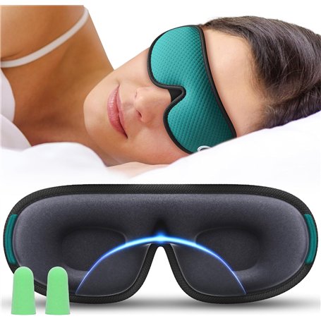 Medi Grade Masque Noir 3D [4pc] Masque de Nuit Entièrement Occultant