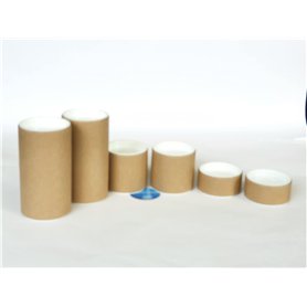 ShieldUp Lot de 6 tubes en carton solide Marron 50 mm de diamètre 3 tailles différentes 2 x 100 mm de haut 2 x 50 mm de haut 2 x