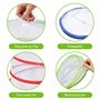 Bramble - 5 Couverture Nourriture Maille Pop-Up Corbeilles a Fruit, Cloche Alimentaire Pliable - 3 Tailles (1 Grand, 1 Moyen, 3 