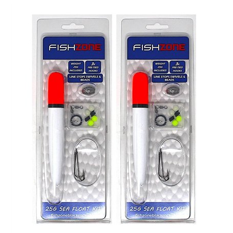 Fishzone Lot de 2 flotteurs de mer 25 g – Comprend des poids