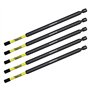 5 x SabreCut SCRH5152_5 152 mm H5 Hex Magnétique Impact Tournevis Embouts Set Single End Heavy Duty Compatible avec Dewalt Milwa