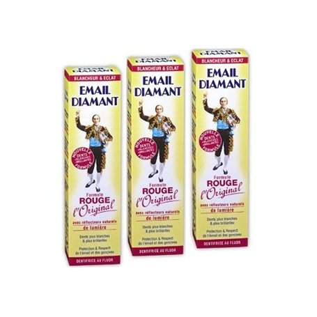 Email Diamant - 502050 - Dentifrice Blancheur - Formule Rouge - L'Original - 50 ml - Lot de 3