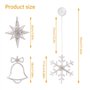 Guirlande Lumineuse Fenêtre Noël Lot de 3 Rideau Lumineux de Noël Étoile Flocon de Neige Noel Decoration Interieur Rideaux Lumin