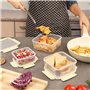 BELLE VOUS Lot de 3 Boites Conservation Alimentaires Plastique avec Couvercles - 530ml, 950ml & 1500ml Boîtes Hermétiques Réutil
