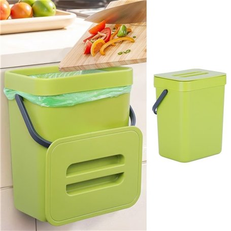 BELLE VOUS Lot de 2 Poubelles à Compost pour Cuisine en Plastique - Poubelle Composteur en Seau de 4 et 2