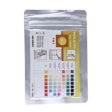 Kit de bandelettes de test d'eau 7 en 1 VED pour spa