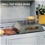 Outsunny Four à pizza portable de 20,3 cm en acier inoxydable avec thermomètre intégré et fenêtre de visualisation pour barbecue